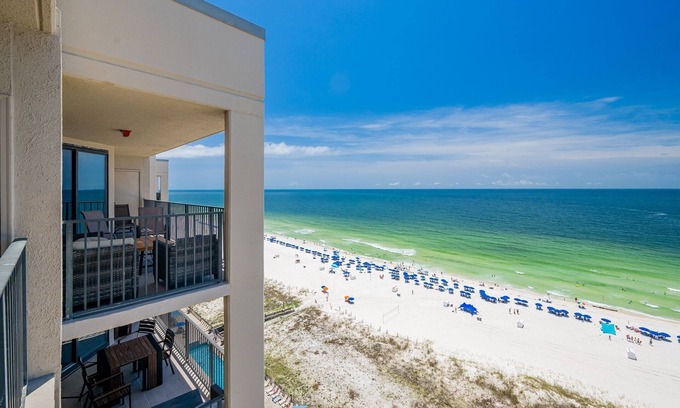 Orange Beach East Condo | Stunning Oceanfront Phoenix X 1502 with Pool & Spa