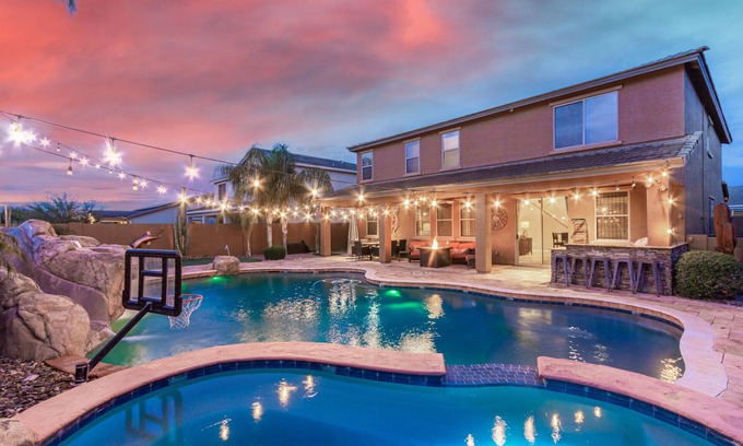 San Tan Valley House | Oasis Retreat with Resort-Style Pool and Ocean Views