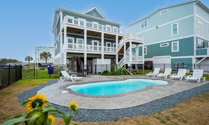 Yaupon Beach House | Oceanfront Retreat: Guest Rated 10/10 with Private Pool