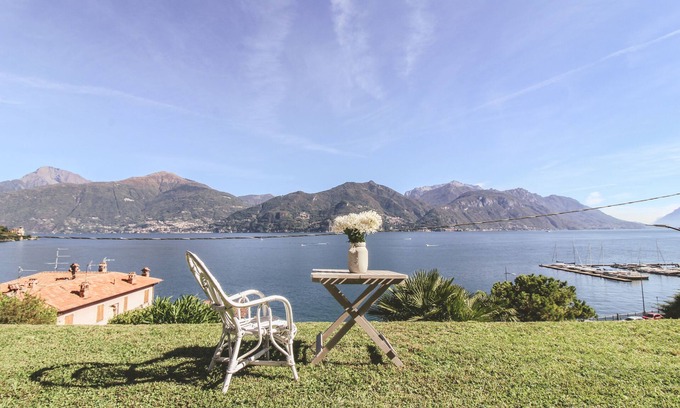 Menaggio Apartment | Pink House: Idyllic Garden with Scenic Lake Views