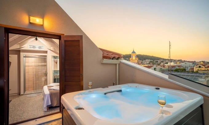 Kefalonia Hotel | Discover the Pink Panther Maisonette Suite with Spa Access