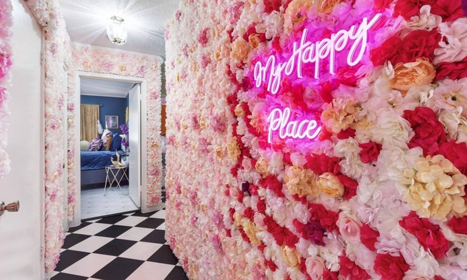 Conroe House | Iconic Pink Shutter House: IG Worthy with Themed Bedrooms
