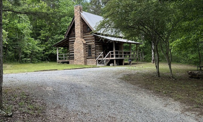 Fort Payne Cabin | Inviting Pioneer Log Cabin on 300 Acres by Little River Canyon
