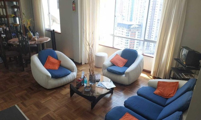 Downtown La Paz Apartment | Central Piso 20: Breathtaking Views Near US Embassy