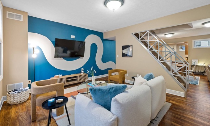 South Side Flats House | Discover Downtown Deck View - 5BR Family-Friendly Retreat