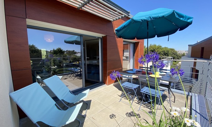 Plougonvelin Apartment | New 3-Star Apartment for 4 with Oceanfront Views