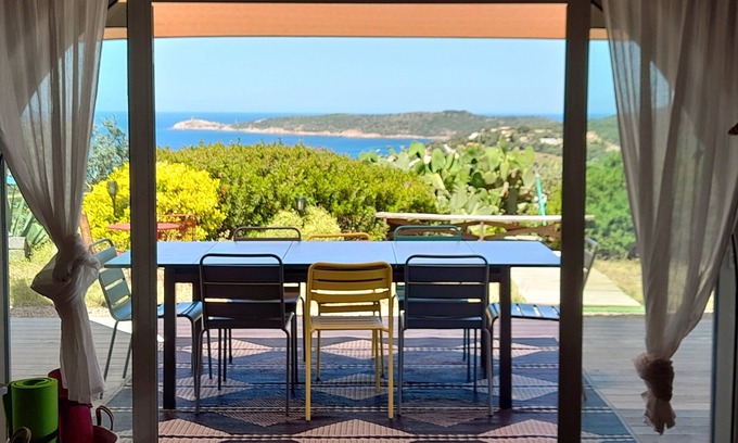 Cargese House | Oceanfront Escape: Plage du Péro with Private Garden & Jacuzzi