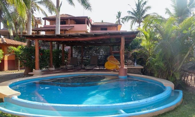 Saladita House | Surf Paradise: Playa La Saladita Retreat Steps from Waves