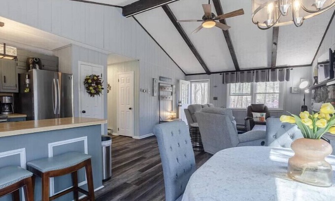 Gouldsboro Cabin | Exceptional Pocono Cabin at Big Bass Lake Resort with Pool