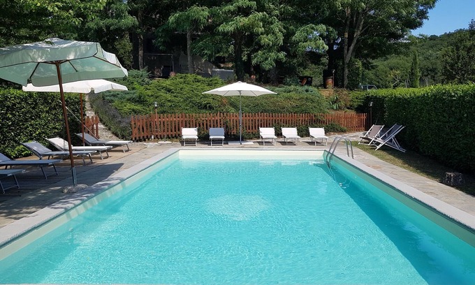 Borgo San Lorenzo Villa | Inviting Il Poggiolo: Relax by the Exclusive Pool Amidst Nature