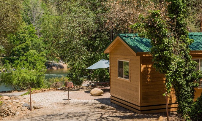 Lotus Cabin | Pet-Friendly Ponderosa RV Resort with Oceanfront Amenities