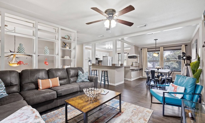 Northeast Pensacola House | Superb Family Retreat with Hot Tub, Arcade & Dog-Friendly Fun