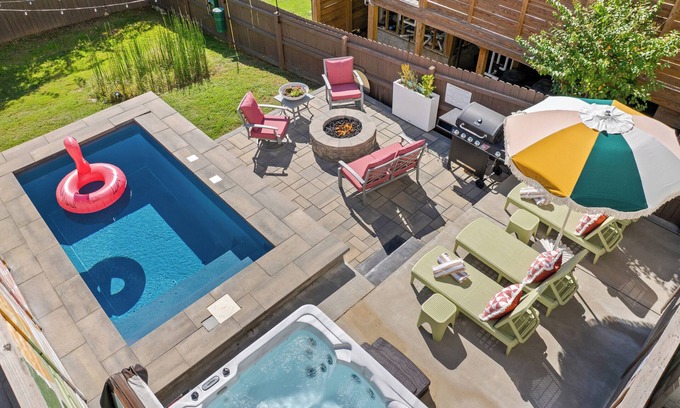 Talbot's Corner House | Unwind in Backyard Oasis with Pool, Hot Tub & Fire Pit