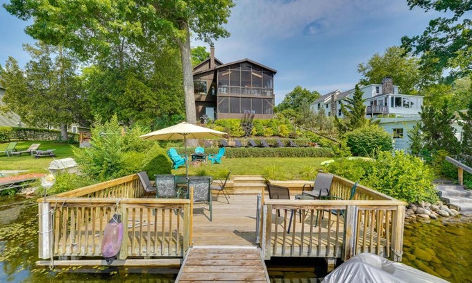 Lake George House | Queensbury Lakefront Home with Pool and Ocean Views