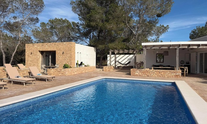 Sant Francesc Xavier House | Porto Saler: Oceanfront Oasis with Heated Pool & Spa