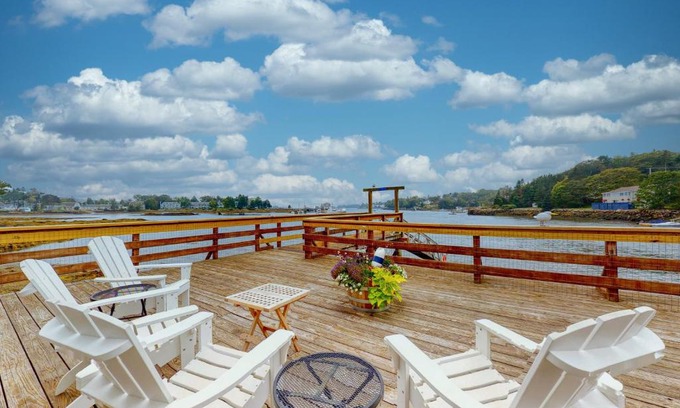 Boothbay Harbor House | Unforgettable Portside Retreat with Private Beach Access