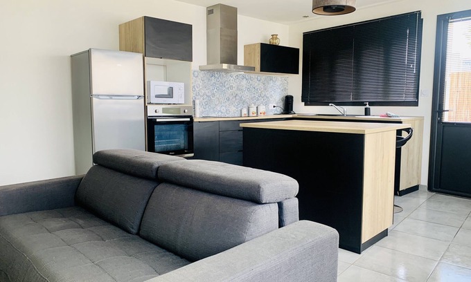 Poussan Apartment | Cozy Poussan Apartment with Terrace for 4 Guests