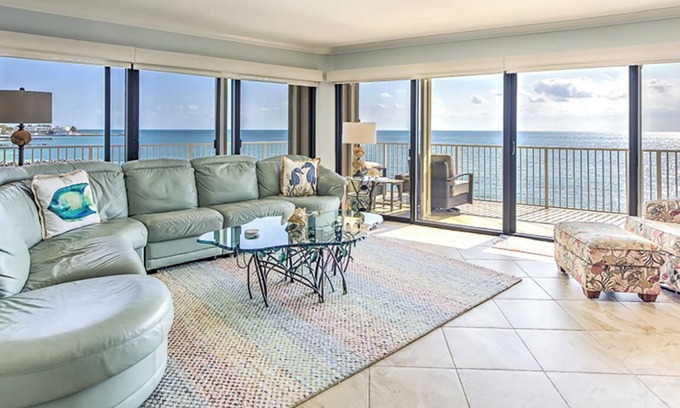 Key Colony Beach Condo | Premier Oceanfront Top Floor Condo With Wraparound Balcony & Windows
