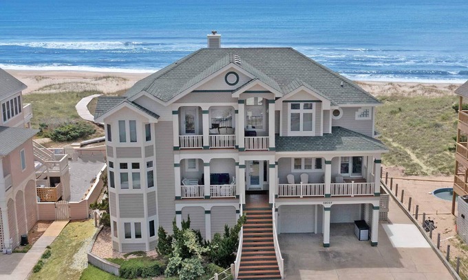 Hatteras House | Oceanfront Dog Friendly Retreat with Pool & Hot Tub