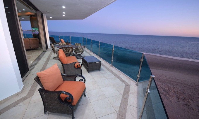 Sandy Beach Condo | Exclusive Presidential Suite with Oceanfront Balcony Awaits