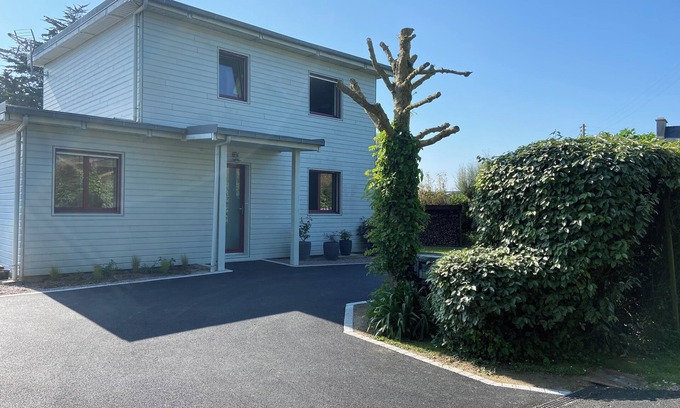 Plounevez-Lochrist House | Unique Wooden Maison with Pool and Spa Amenities