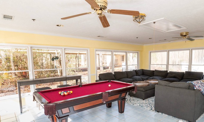 Hamilton House | Serene Nature's Hideaway: 4BR Home with Pool & Creek View