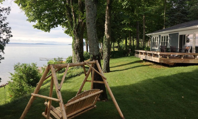 Suttons Bay Cottage | Private Waterfront Retreat with Kayaks and Bikes Available