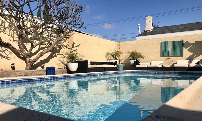 Lomita Apartment | Cozy Bungalow Steps from the Beach with Private Pool