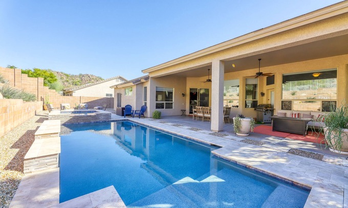 Boulder Mountain Highlands House | Desert Oasis with Pool, Enclosed Yard & Impressive Reviews