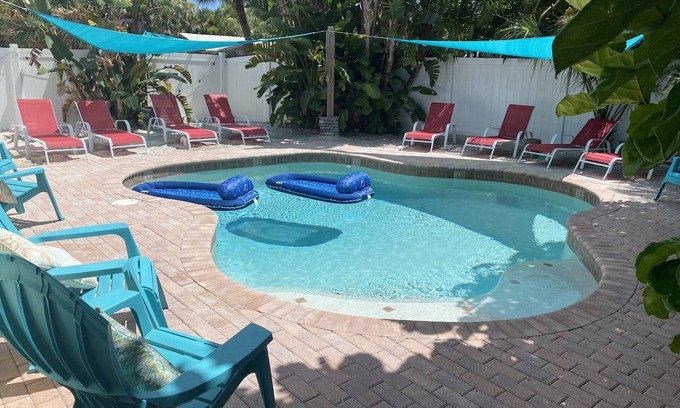 Pass-a-Grille House | Idyllic Beach Home with Private Heated Pool & Spa