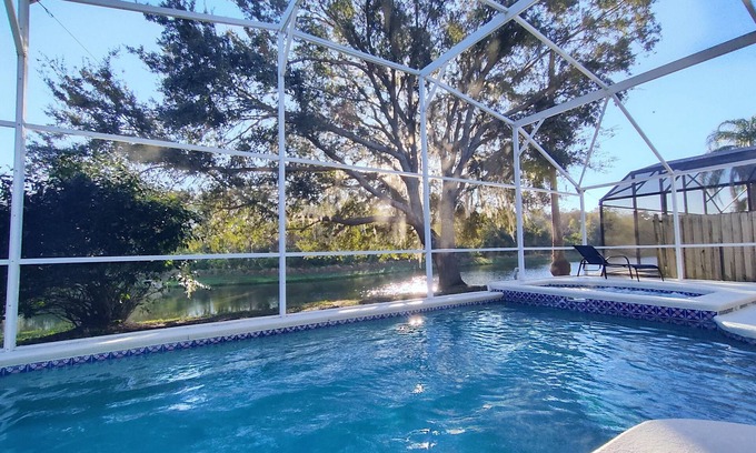 Indian Point House | Private Heated Pool & Spa with Water View Near Disney!