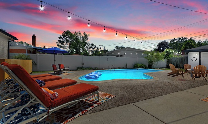 Clawson House | Private Heated Pool, Firepit, Walk to Parks + Eats