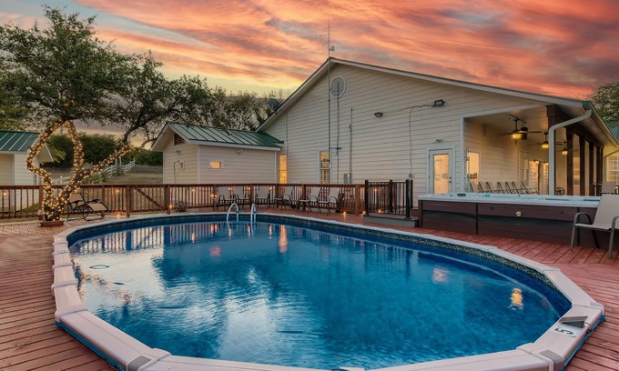 Spicewood Villa | Private Hilltop Oasis with Pool, Game Room, Outdoor Pavilion
