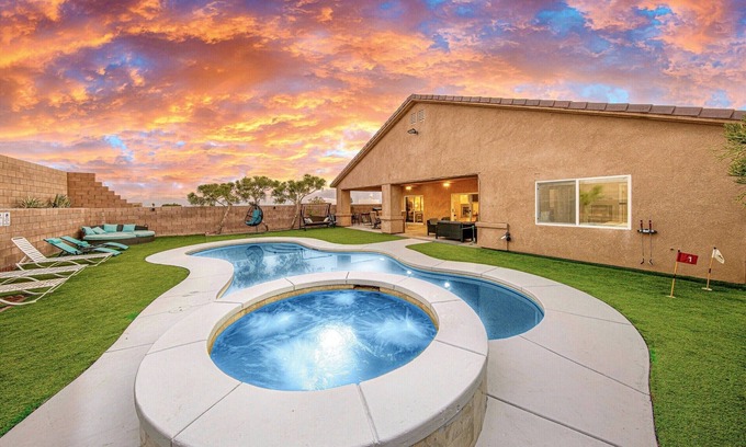 Desert Hot Springs House | Elegant Private House with Pool, Spa & High Guest Rating