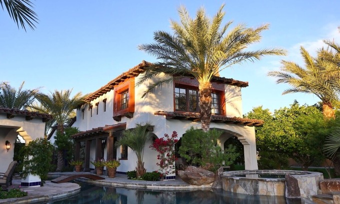 Indio House | Relax at a Private Lake Front Spanish Hacienda Retreat