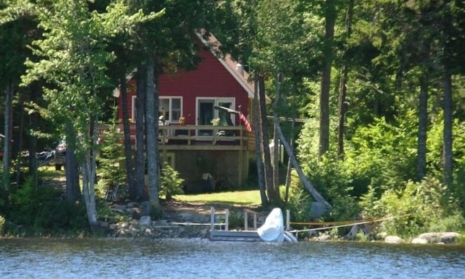 Whitney Cabin | Idyllic Lakefront Retreat with Pool & Ocean View in Maine