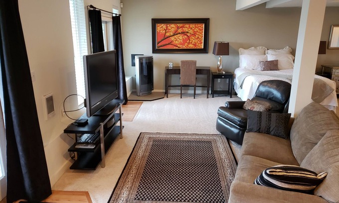 Seattle Metro Area Apartment | Inviting Lake View Studio with Spa and Hot Tub Access