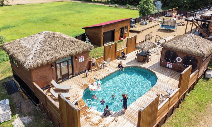 Mandeville Ski Chalet | Private Log Cabin Resort with Pool, Spa & Games Room