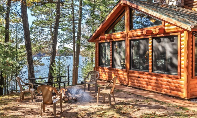 St Germain House | Cozy Log Home on Little Saint Germain Lake, Pet Friendly