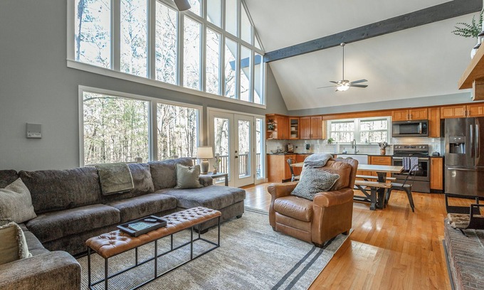 Apison House | Modern A-Frame Oasis with Pool and Family-Friendly Amenities