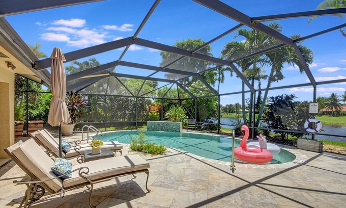 Delray Beach House | Idyllic Private Oasis in Delray Beach with Pool & Lake Views