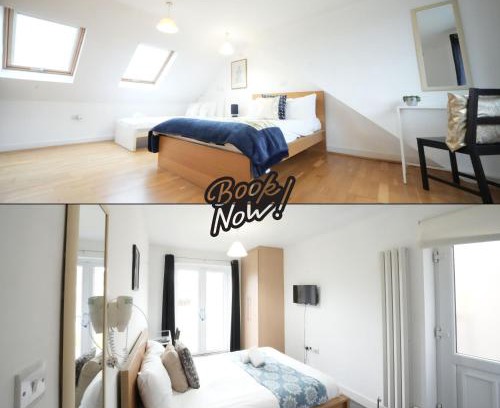 Heathrow Villages House | Convenient Airport Stay: Private Bedrooms & Hot Tub Access