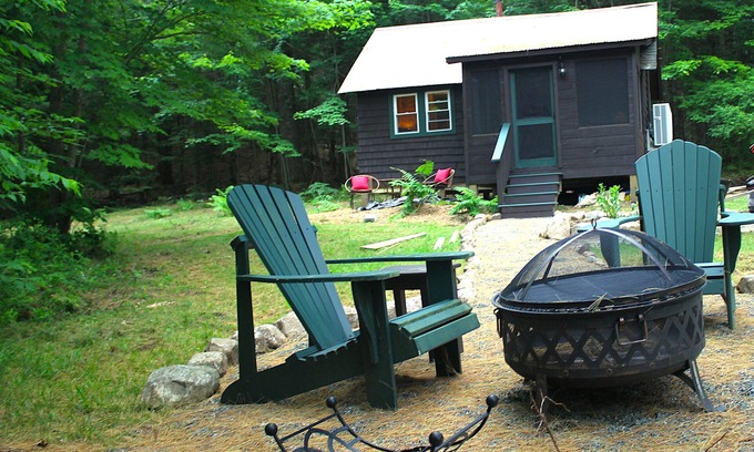 Lake Clear Cabin | Private Pinecone Cabin just steps away from ADK Rail Trail and Lake