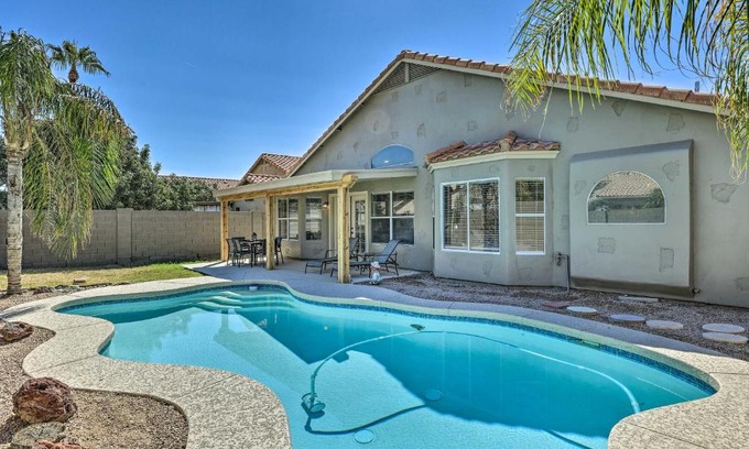 Monarch House | Elegant Phoenix Home with Private Heated Pool & Yard