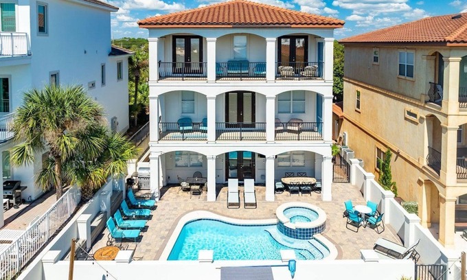 Miramar Beach House | Private Pool+Spa*Elevator*Golf Cart Included!