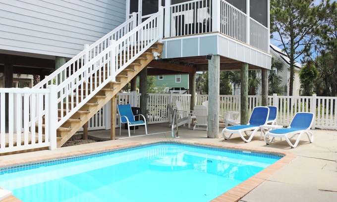 Indian Pass House | Private Pool Retreat Steps from the Beach with Pet Access