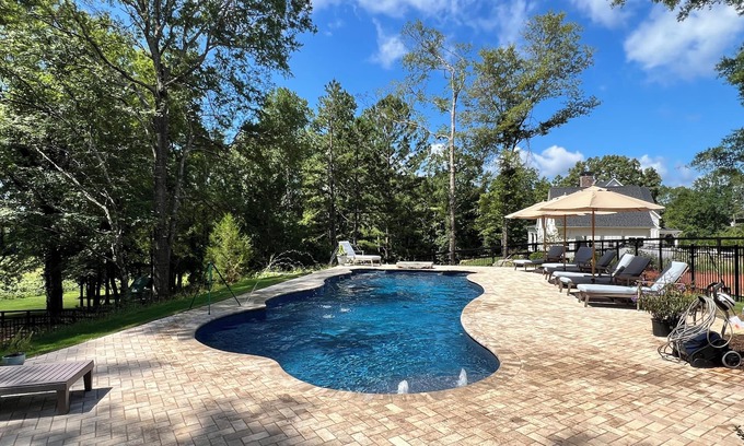 Waverly House | Private resort-style pool. Spacious new house 16 min to Jordan-Hare stadium.