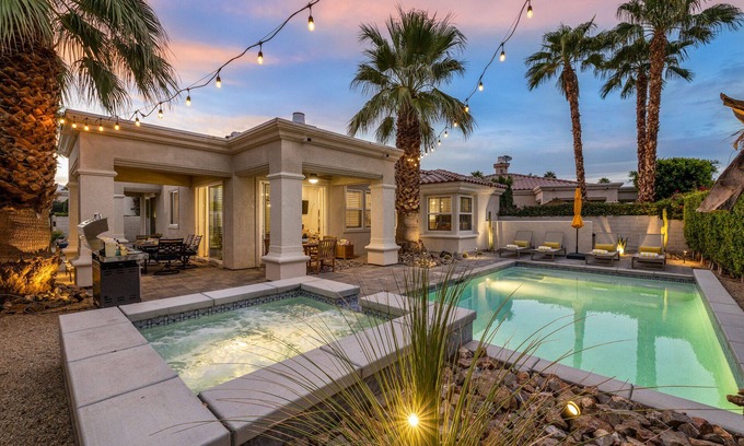 La Quinta House | Relaxing Retreat with Pool, Spa, Tennis & Gym Facilities