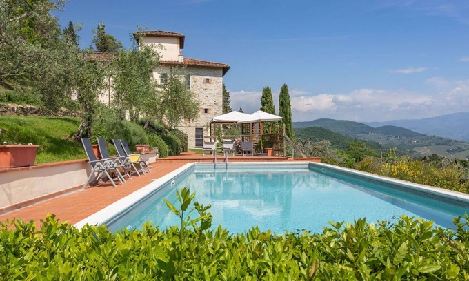 Pontassieve Villa | Private Villa with private pool, WIFI, TV, terrace, panoramic view, parking, close to Florence