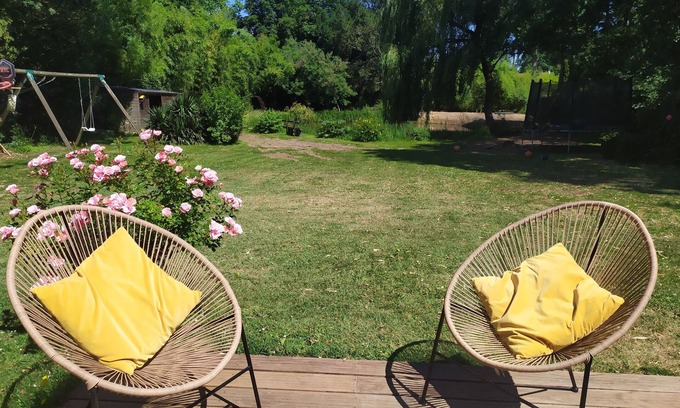 Bouaye House | Relaxing Retreat with Pond, Near Nantes and Pornic